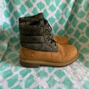 Timberland youth 4 quilted camo & leather boots